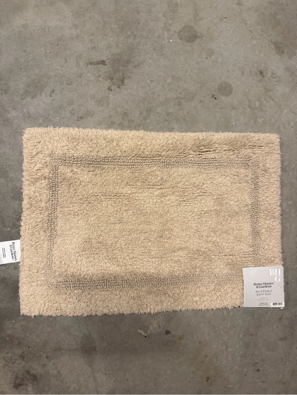 Better Homes And Gardens Beige Plush Bath Mat